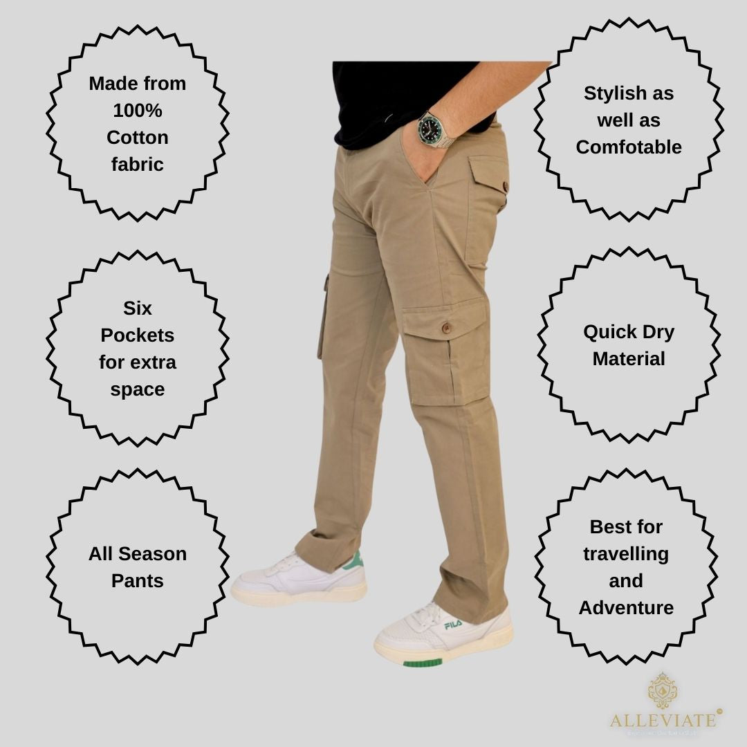 Men's Cargo Pants| Light Grey