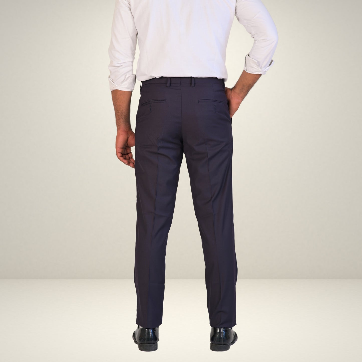 Men's Wine Formal Flexi Waist Pants