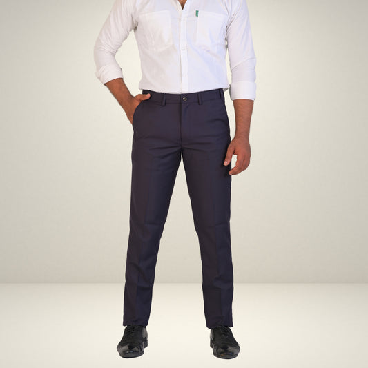 Men's Wine Formal Flexi Waist Pants